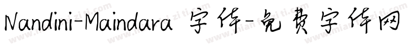 Nandini-Maindara 字体字体转换